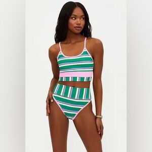 Beach Riot Women's Eva Stripe Rib Bikini Top, Size Medium, $98